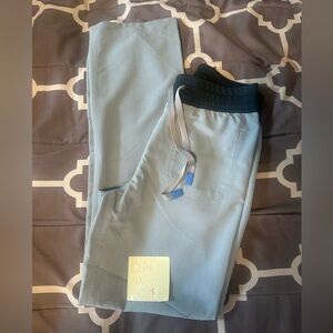 FIGS DUSTY BLUE reversible straight leg pant WOMENS